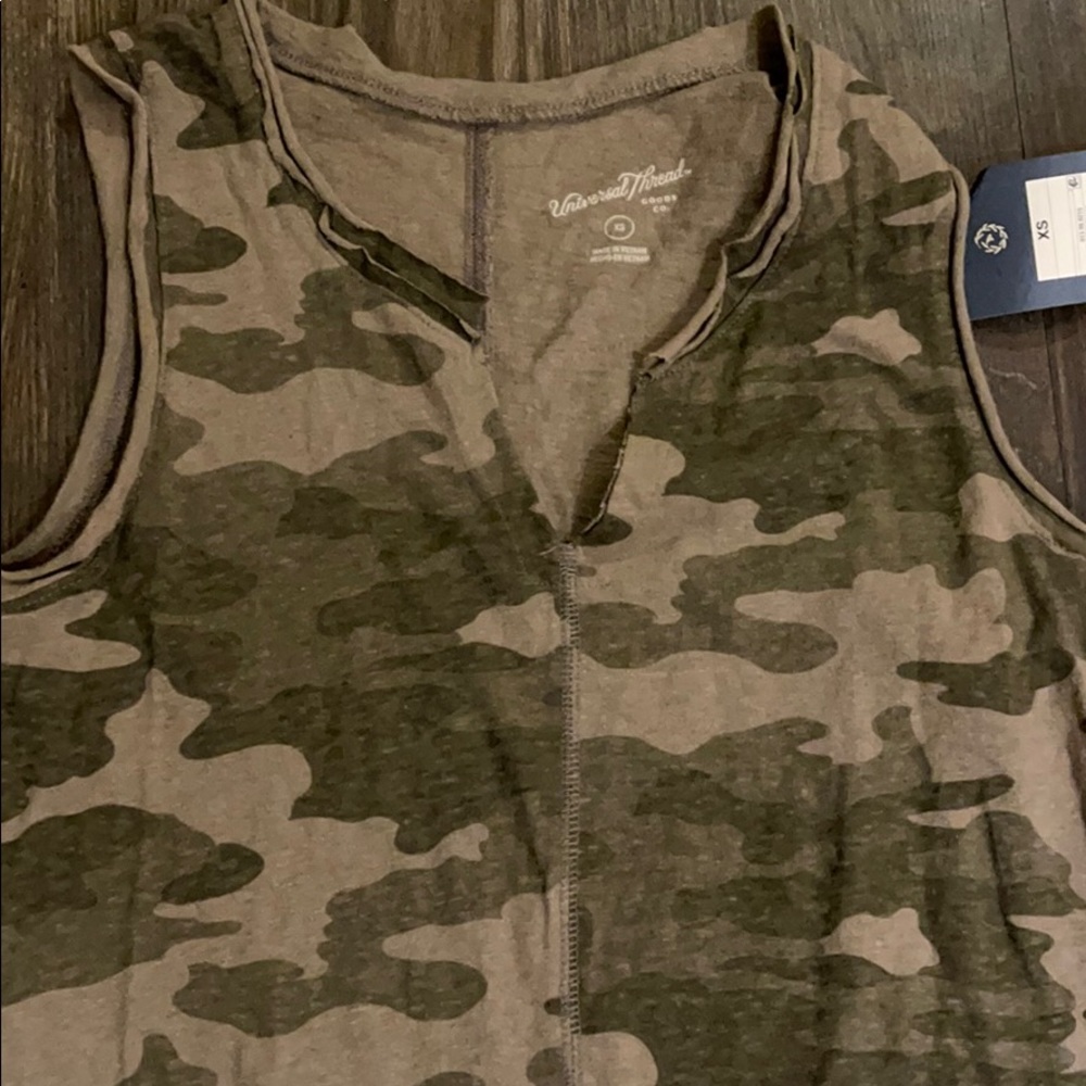 Universal thread camo TEE sleeveless dress XS